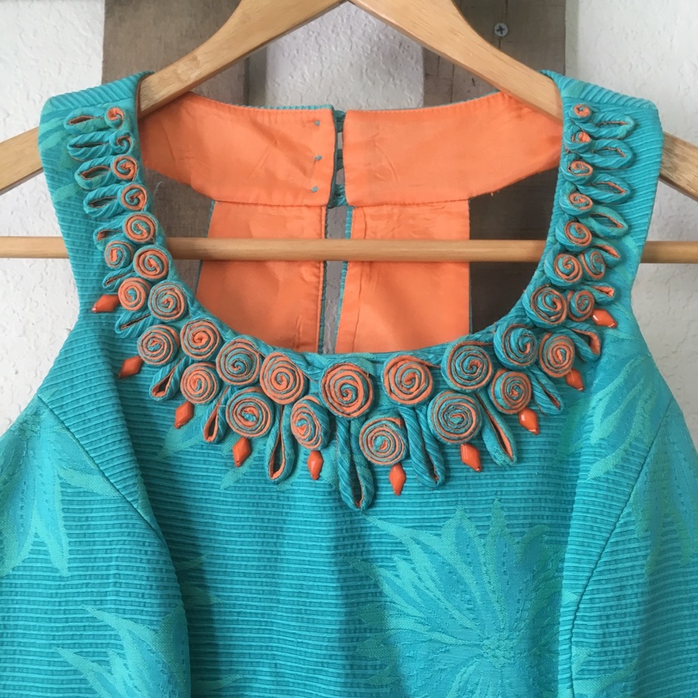 Jax teal/orange dress